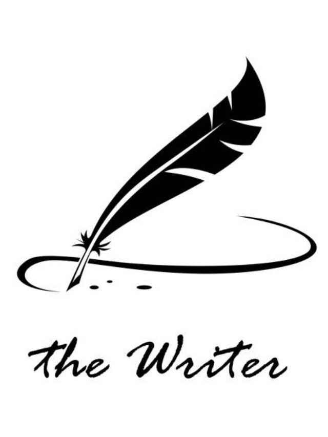 Vector sign writer. Signature with inkwell o bird pen