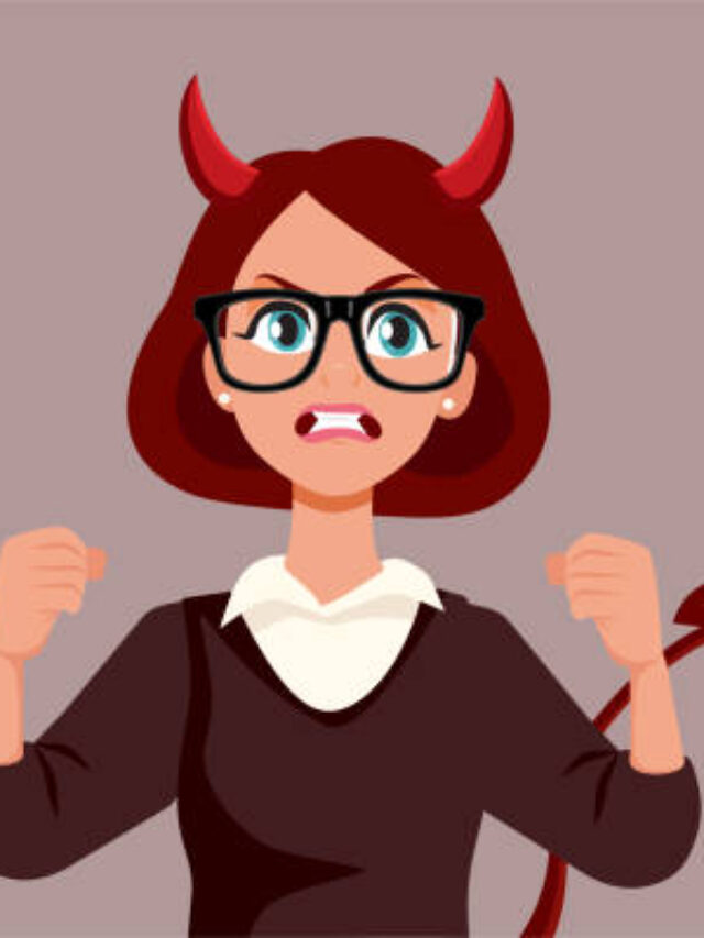 Enraged CEO feeling and acting in mean spirit losing temper